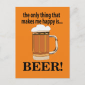 ビールパーティー飲みおもしろいビール ポストカード (正面)