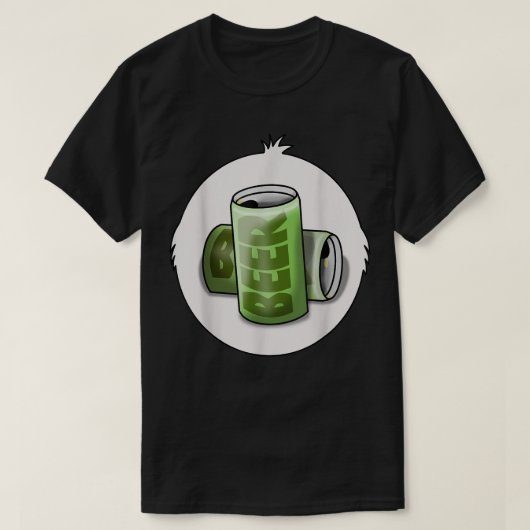 ビールパーティー飲み熊パーティーデザイン Tシャツ (デザイン正面)