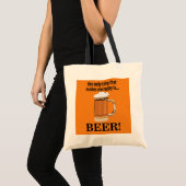 ビールパーティー 飲酒 楽しい トートバッグ (正面(商品))