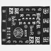 ビールビールビール! フリースブランケット (正面(横))