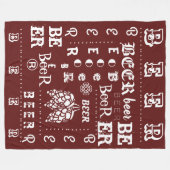 ビールビールビール！ フリースブランケット (正面(横))