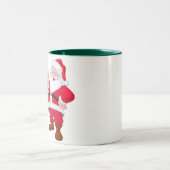 ビールピザ愛好家サンホホー休暇クリスマス ツートーンマグカップ (中央)
