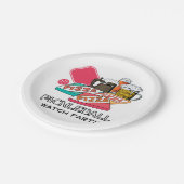 ビールピザ漬けボール時計パーティー ペーパープレート (アングル)