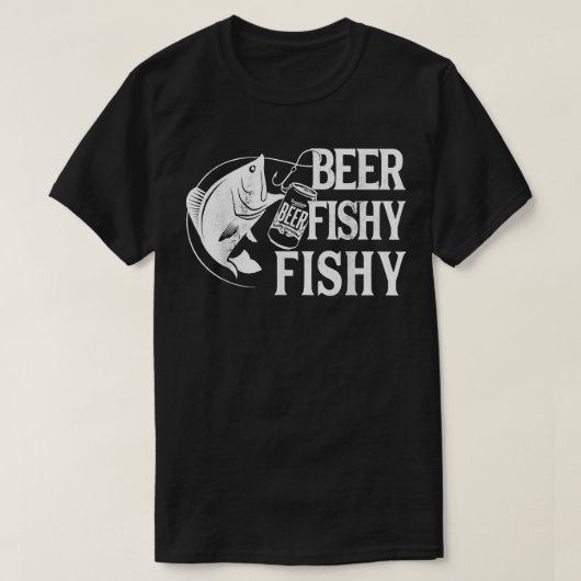 ビールフィジーフィッシュおもしろい魚釣り Tシャツ (デザイン正面)