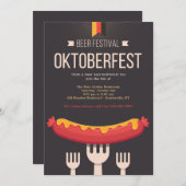 ビールフェスティバルオクトーバーフェスト招待状 招待状 (正面/裏面)
