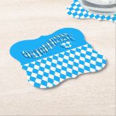 ビールフェスティバルバイエルン国旗のパターンオクトーバーフェスト ペーパーコースター (アングル)