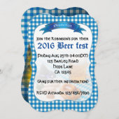ビールフェストパーティー パーソナライズされた 招待状 (正面/裏面)