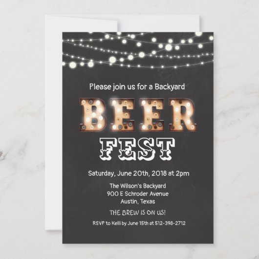 ビールフェスト ビール フェスティバル ご招待 招待状 (正面)