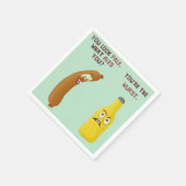 ビールブラッおもしろいトワーストプンワースト淡い色のエール スタンダードカクテルナプキン (角)