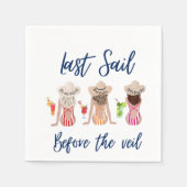 ビールブルー前の最終セイルバチェロレッテ スタンダードカクテルナプキン (正面)