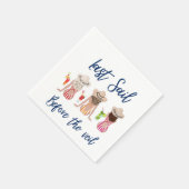 ビールブルー前の最終セイルバチェロレッテ スタンダードカクテルナプキン (角)