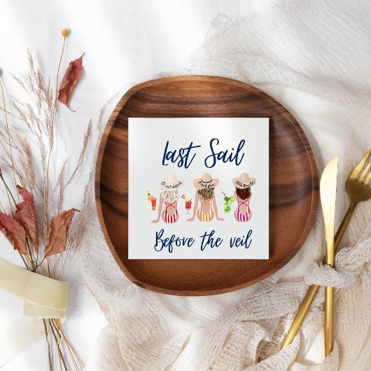 ビールブルー前の最終セイルバチェロレッテ スタンダードカクテルナプキン