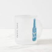 ビールブルー走ボトル用フィットネスユーモアI フロストグラスマグカップ (正面右)
