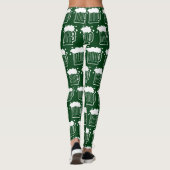 ビールプリントとlegging緑のセントパトリックの日 レギンス (裏面)