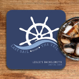 ビールヘルムブルー前の最終航海の帆 スクエアペーパーコースター