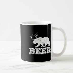 ビールベアディアーおもしろい狩りヴィンテージ コーヒーマグカップ