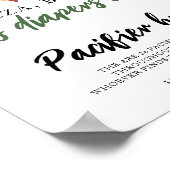 ビールベビーおしゃぶり狩りベビーシャワーゲーム ポスター (角)