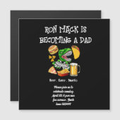 ビールベビーシャワーダドシェルパーティの招待状ポストカ (正面/裏面)