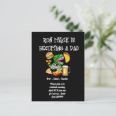 ビールベビーシャワーダドシェルパーティの招待状 ポストカード (スタンド正面)