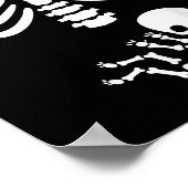 ビールベリー&amp;ベビースケルトン妊娠カップルH ポスター (角)