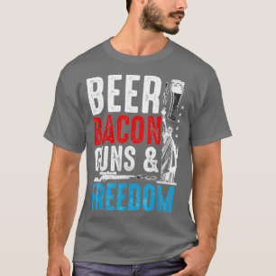 ビールベーコンガンズフリー Tシャツ