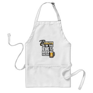 ビールホルダーの目 – おもしろいビールドリンカー スタンダードエプロン