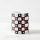 ビールホワイトテディベア赤いハートマグ コーヒーマグカップ (中央)