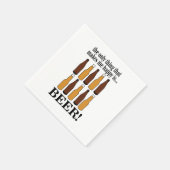 ビールボトルおもしろいビールパーティー スタンダードカクテルナプキン (角)