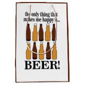 ビールボトルおもしろいビール ミディアムペーパーバッグ (正面)