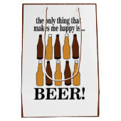 ビールボトルおもしろいビール ミディアムペーパーバッグ (裏面)