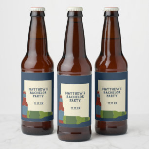 ビールボトルのグラフィックカスタムメッセージ ビールラベル