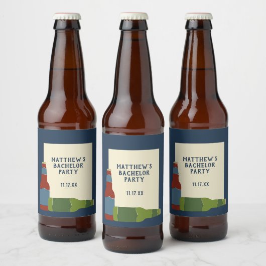 ビールボトルのグラフィックカスタムメッセージ ビールラベル (ボトル)