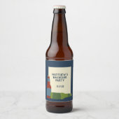 ビールボトルのグラフィックカスタムメッセージ ビールラベル (正面)