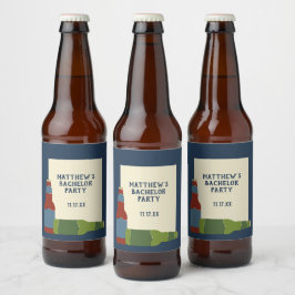ビールボトルのグラフィックカスタメッセージ ビールラベル