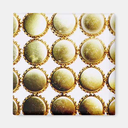 ビールボトルキャップきらきら光る マグネット (正面)