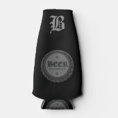 ビールボトルキャップグレー2 ボトルクーラー (正面)