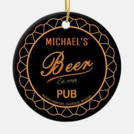 ビールボトルキャップパブ セラミックオーナメント