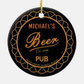 ビールボトルキャップパブ セラミックオーナメント (裏面)