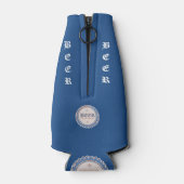 ビールボトルキャップブルー/ホワイト ボトルクーラー (裏面)