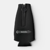 ビールボトルキャップ/ボトルオープナーグレー/ホワイト ボトルクーラー (裏面)