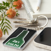 ビールボトルキーチェーン名前をカスタムする キーホルダー (正面右)