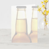 ビールボトルグリーティングカード カード (黄色い花)