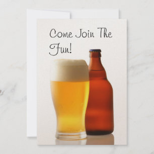 ビールボトルバチュラーパーティ招待状 招待状