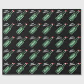 ビールボトルメリおもしろいークリスマスカスタムホリデー ラッピングペーパー (フラット)