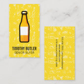 ビールボトルワインアクセサリーパターン 名刺 (正面/裏面)