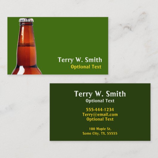 ビールボトル名刺 名刺 (正面/裏面)