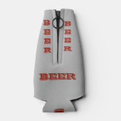 ビールボトル数々の-文字グレー/ブラック/オレンジ ボトルクーラー (裏面)