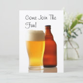 ビールボトル独身パーティーの招待状 招待状 (スタンド正面)