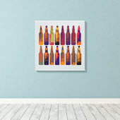 ビールボトル キャンバスプリント (インサイチュ (ウッドフロア))