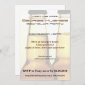 ビールボトル バチェラーパーティー招待状 招待状 (正面/裏面)